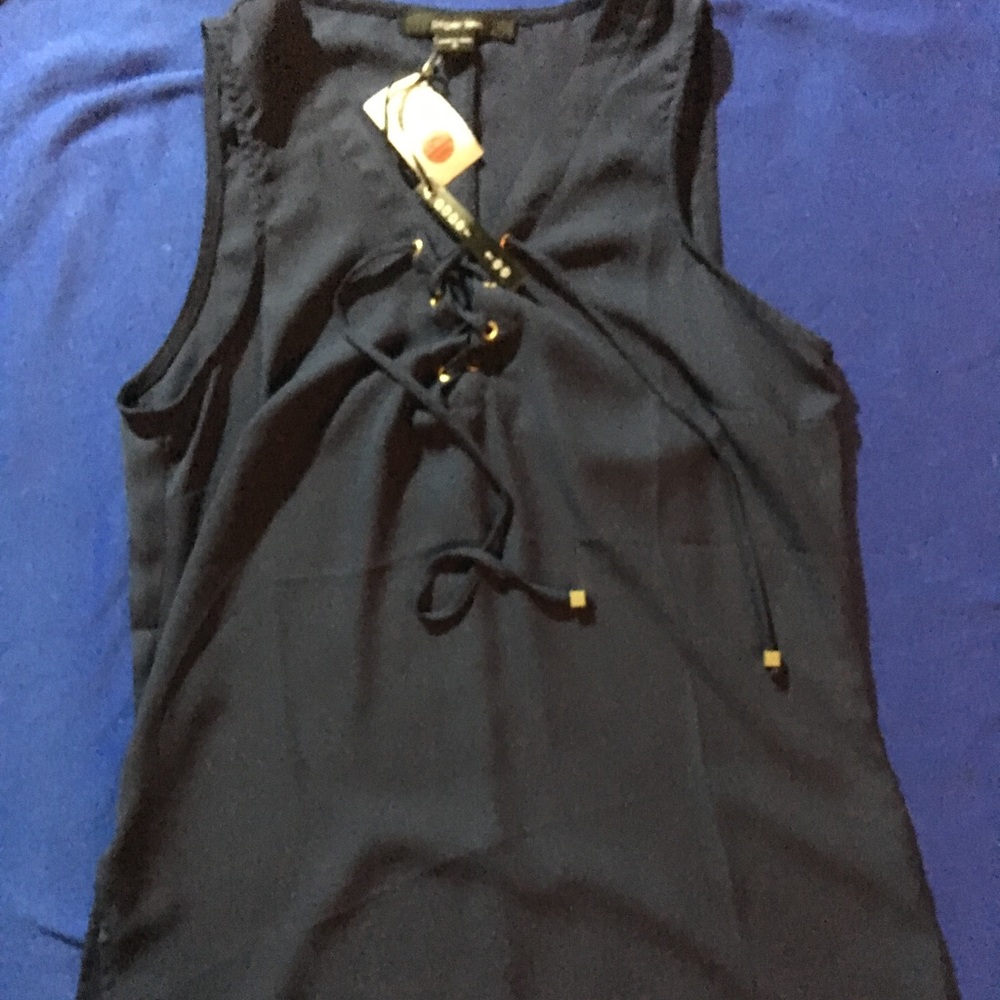 Lace up blouse